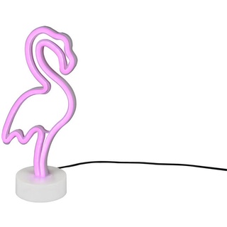 Led-Tischleuchte Flamingo, Weiß, Kunststoff, 8.5x29.2x13.5 cm, Lampen & Leuchten, Innenbeleuchtung, Tischlampen, Akku-tischleuchten