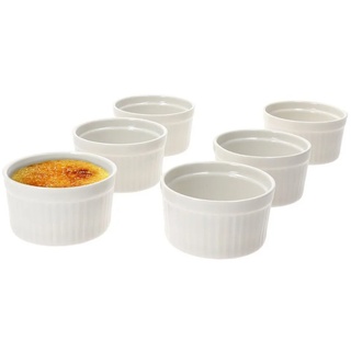 MamboCat Servierschale 6er Set Creme Brulee Schale Bianca 9x5cm weiß - 24302126, Porzellan