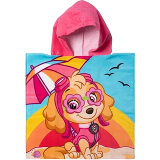 Paw Patrol Badeponcho Handtuch Badetuch mit Kapuze, 50 x 100 cm, in Mehrfarbig | Gr.: onesize