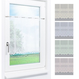 Scheibengardine Kleeblatt Design, LYSEL®, (1 St), transparent, HxB 60x40.5cm weiß 40 cm x 60 cm