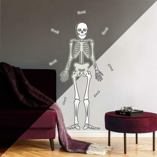 RoomMates RMK4689GM Wandaufkleber, Skelett, leuchtet im Dunkeln, Schwarz/Weiß
