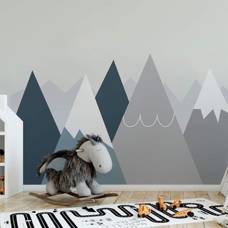 Wandaufkleber, selbstklebend, für Kinder, Riesen-Dekoration, skandinavische Berge für Kinderzimmer, Anouka, 50 x 120 cm