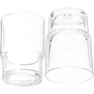 EXHUMKY Zahnputzbecher Glas Transparent 3.86X2.76 Zoll 2 Stück Badezimmer Becher Für Zahnbürstenhalter Und Mundhygiene Zubehör