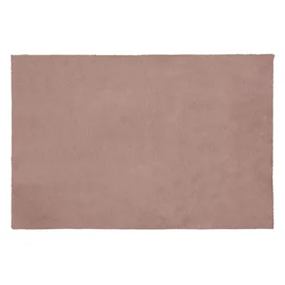 Eurofirany Dekorativer Teppich Fußmatte Teppichläufer Läufer Badeteppich Badvorleger Wohnzimmer Schlafzimmer Küche Rechteckig Fellimitat Weich, Dunkelrosa, 63x90cm