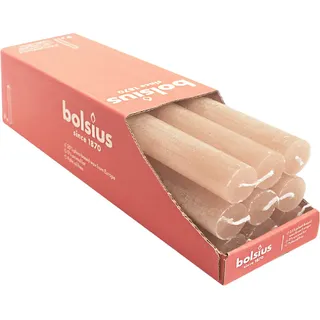 Stabkerzen Rustik, 23/270 mm, Nebeliges Rosa, BOLSIUS, Brenndauer ca. 13h, 9 Stück pro Verpackung