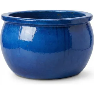 Pflanzgefäß "Bavaria" Royal-Blau Keramik Frostfest Garten Steinzeug Blumenkübel - Blau
