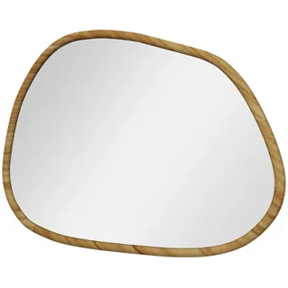 Homcom Asymmetrisch Wandspiegel 70 x 50 cm Natur