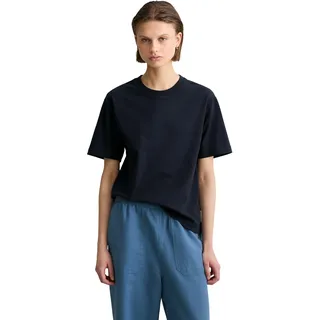 Marc O'Polo DENIM, Damen, Gr. L, blau depths, Single Jersey, Obermaterial: 100% Baumwolle, regular fit normal, Rundhals, Shirts T-Shirt, regular aus Organic Cotton