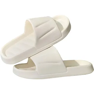 Badeschuhe Damen Herren Sommer Streifen Hausschuhe Haus Anti-Rutsch Dusche Schlappen Rutschfest Pantoffeln Gartenschuhe Home Slippers Waschbare Indoor Outdoor Schmerzlinderungs Flip Flops Schuhe - 42 EU