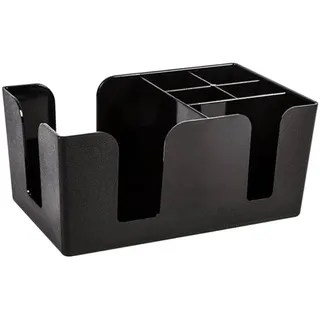 Kunststoff Klassischer Bar Caddy, Schwarz Serviettenhalter Aufbewahrungssystem für Zuhause Bar Café Hotel