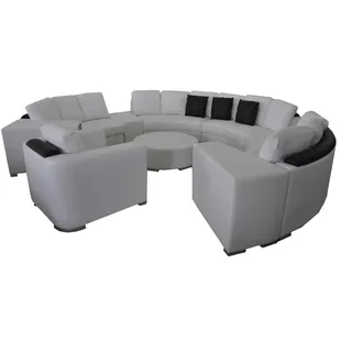 Runde Eck Sofa Couch Polster XXL Big Rund Couchen Wohnlandschaft U Form Sessel