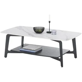 Stella Trading Couchtisch ISA Schwarz Marmor 130 x 45 x 70 cm
