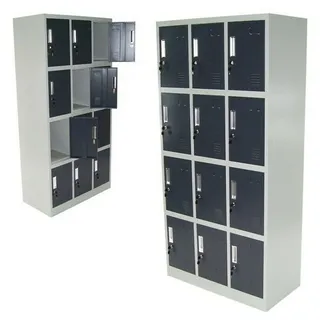 D+L Spind 12-Fächer Zwölferspind Garderobenschrank Umkleidespind Metallschrank 12 Spind Wertfachschrank Fächerschrank Umkleideschrank 57024 AWZ