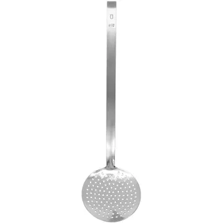 METRO Professional Schaumlöffel, Schöpflöffel, Schöpfkelle für Küche, Nudeln, Küchenhelfer, mit Hakengriff Edelstahl, Ø 12 cm, silber
