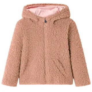 vidaXL Kinder-Kapuzenjacke Teddy-Kunstpelz Heller Cognac 92