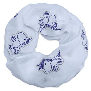Soul-Cats Kinder-Loopschal Einhorn Baumwolle Viskose Blau Glitzer