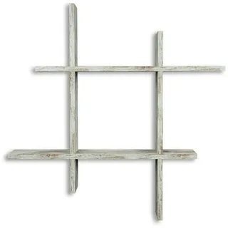 Levandeo® Wandregal, levandeo Hashtag Regal 75x75cm Wandregal Holz Shabby Chic