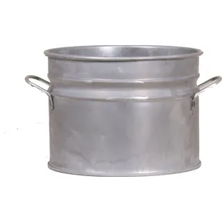 Übertopf mit Henkel ⌀ 16cm Zink Eimer Shabby-Look