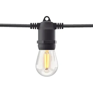 Hombli Lichterkette Outdoor 5 m Wetterfest Schwarz