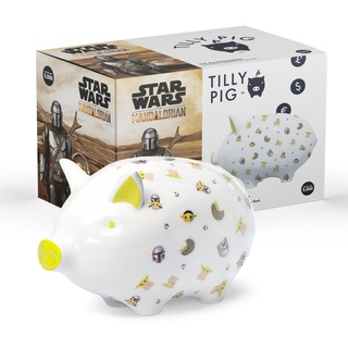 Tilly Pig Keramik-Sparschwein für Kinder, Mandalorianische Star Wars-Spardose