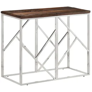 vidaXL Konsolentisch 120 x 40 x 75 cm Silber/Weiß
