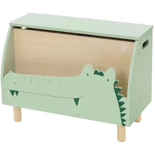 joyz Kinderregal Krokodil mit Offener Ablage und Kiste 60x30x44cm Regal aus Holz