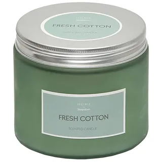 Sleepdown Duftkerze im Glas, mit Deckel, Fresh Cotton, 240 g