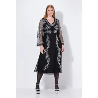 Ulla Popken Kleid Abendkleid Schwarz/Weiß 52