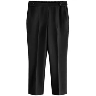 Next Dehnbund-Hose Tailored Fit Hose, Elastik-Rückenbund, Kurzgröße (1-tlg) schwarz 16 (GB: 4 Petite)