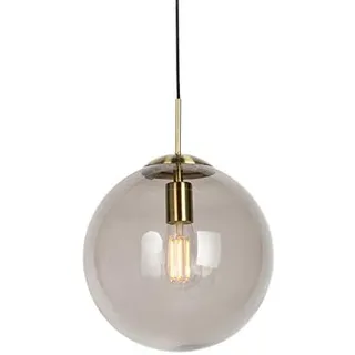 Qazqa Modern Pendelleuchte, Pendellampe - Ball - Gold, Rund, 30cm, Ideal als Wohnzimmerlampe