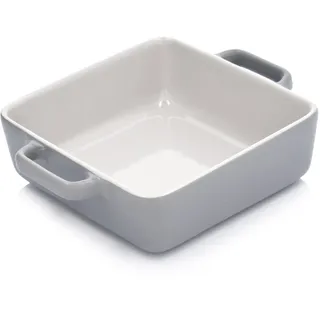 Steingut-Backform 16x16 cm Grau-Beige MANS DUKA