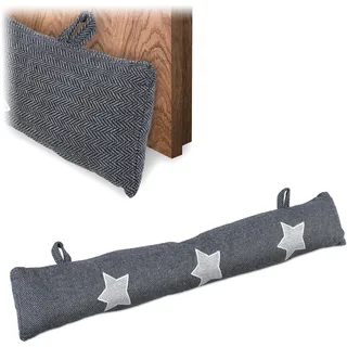 Relaxdays Zugluftstopper 76 cm Grau