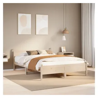 vidaXL Massivholzbett ohne Matratze 120x200 cm Kiefernholz