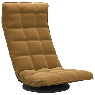 vidaXL Bodenstuhl Drehbar Klappbar Bodensessel Relaxsessel Relaxstuhl Sessel Fernsehsessel Loungesessel Polstersessel Wohnzimmer Braun Samt