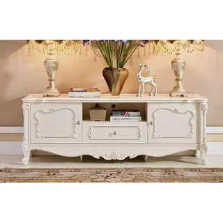 JVmoebel Lowboard Wohnzimmerschrank Sideboard Kommode Schrank Möbel Schränke Echtholz, Made in Europa weiß