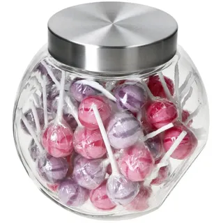 MamboCat Vorratsglas MamboCat Dora Keksglas 2L Bonbonniere Glasdose mit Metall-Deckel, Glas