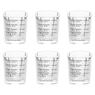 Mini-Messbecher Borosilikatglas 60 ml 6er-Set mit Skala für kleine Mengen