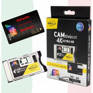 DIGIQuest TiVuSat 4K UHD Black & 4K Ultra HD SmartCam/ Schwarz (Karte aktiviert)