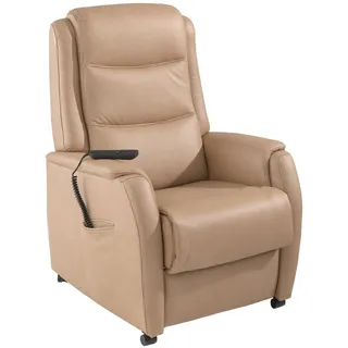Hukla Fernsehsessel HU-RV15038 Leder 72 x 109 x 82 cm Beige elektrisch mit Fernbedienung
