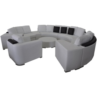 JVmoebel Sofa Eck Sofa Couch Polster XXL Rund Couchen Wohnlandschaft U Form Sessel, Made in Europe grau