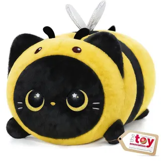 mewaii Kuscheltier Plüschkissen 40 x 40 cm Schwarz