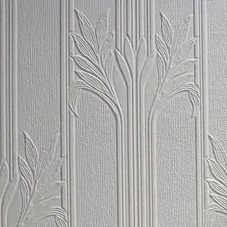 K&L Wall Art Anaglypta Vintage Tapeten mit 3D Struktur | geometrische Strukturtapete im Jugendstil mit Tiefeneffekt | überstreichbare Vliestapete (Wildacre, weiß)
