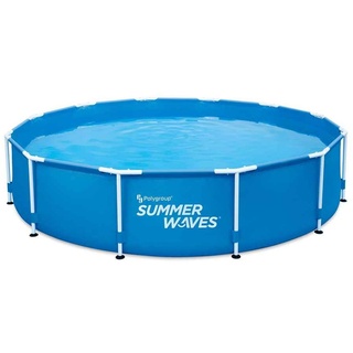 Summer Waves Active Frame Pool | Aufstellpool rund | inkl. Zubehör | Blau | Ø 366x76 cm