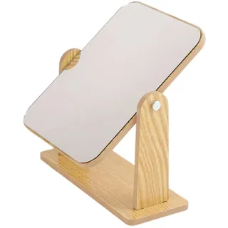 WUSJCOF Freistehend Standspiegel Holz Beauty Kosmetikspiegel für Schminktisch, Schreibtisch, Schlafzimmer, Badezimmer, Abnehmbar, Einfachen