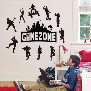 Runtoo Wandtattoo Gaming Zone Wandsticker Gamer Wandaufkleber Kinderzimmer Jugendzimmer