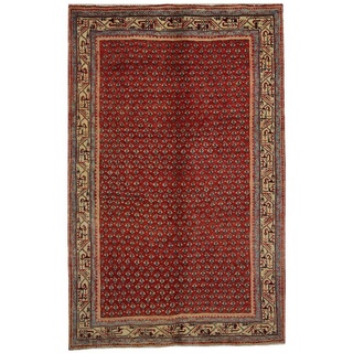 Orientteppich Perserteppich Sarough 204 x 132 cm, Borento, rechteckig, Handgeknüpft rot