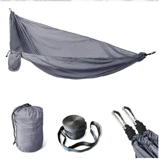 Svita Hängematte Outdoor Ultraleicht Camping Befestigung 1-2 Personen Dunkelgrau