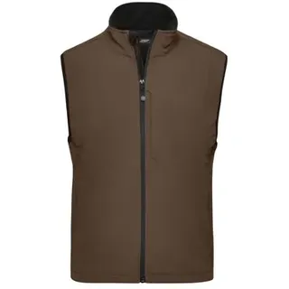 Herren Softshell Weste JN136, braun, Größe M - braun - M