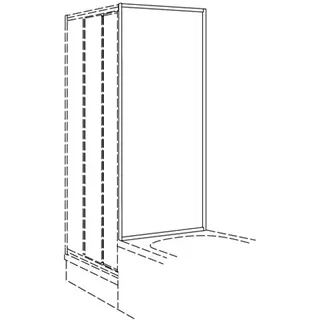 Koralle TwiggyTop Trennwand links 70 x 160 cm V410507016A21