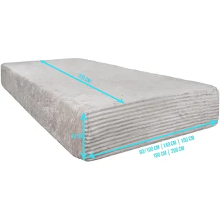 ASPERO Spannbettlaken Flanell 90-100 x 200 cm braun 2 St.
